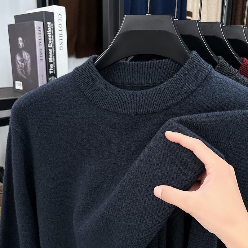 Mainly Promote 360 Grams Of Imported Australian Wool 100% Wool Men'S Leisure Business Versatile Crew Neck Brand