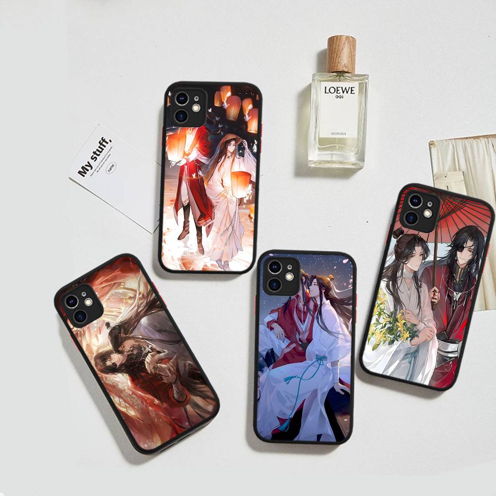 Чехол для телефона 'Благословение Небесных Чиновников' для iPhone 13 12 X XS MAX Pro Max 16 15 11 14 Pro Max Ударопрочный Матовый Чехол