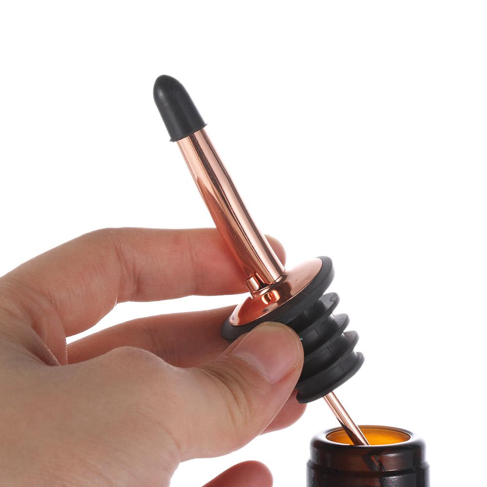 1/3PCS New Liquor Free Flow Bottle Cap Spout Stopper Stainless Steel Wine Pourer