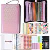 A6 PU Leather Budget Binder Notebook Cash Envelopes System Set,with Binder Pockets for Money Budget Saving Bill Organizer