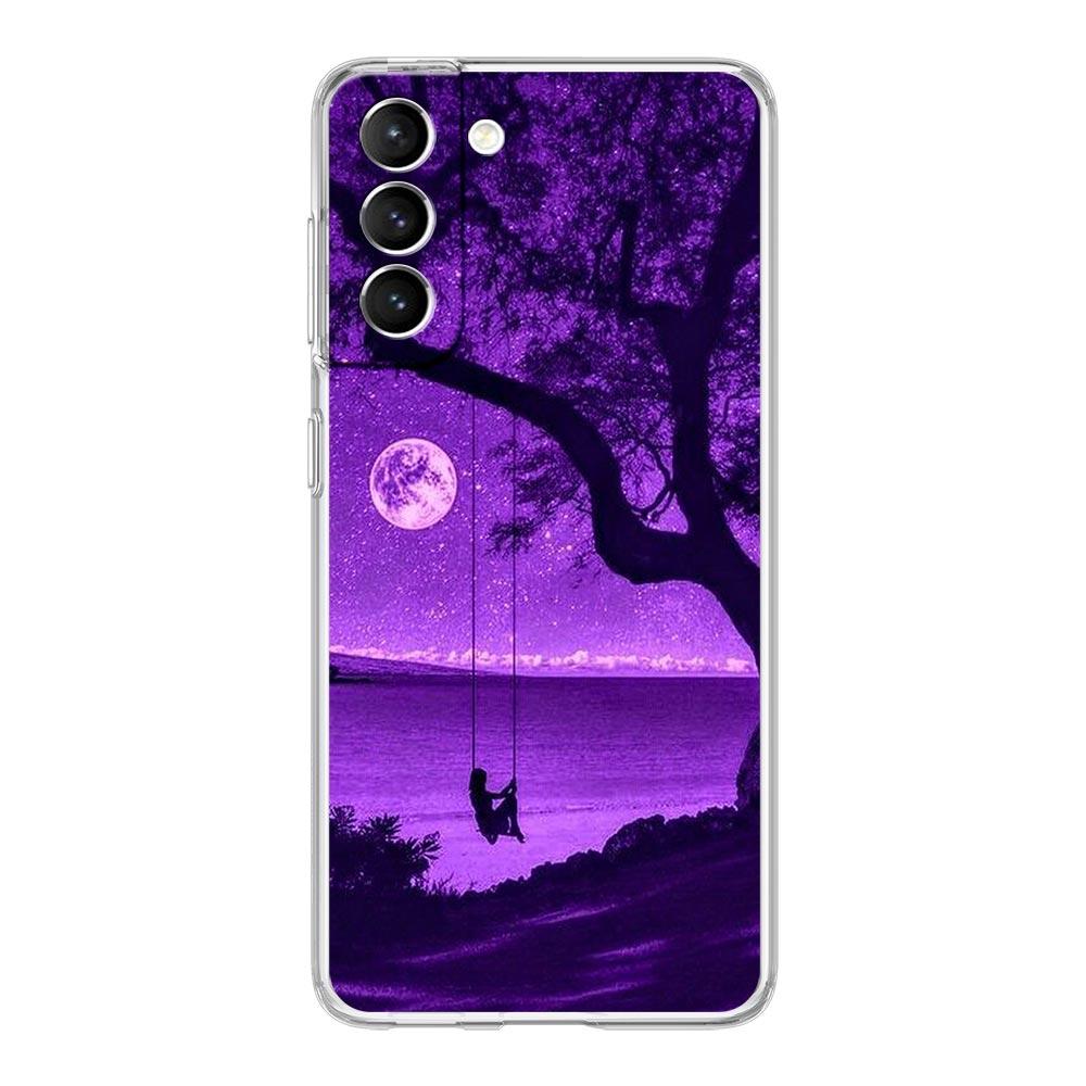 infinity on Purple Clear Silicone Phone Case For Samsung Galaxy S23 S22 5G S20 Ultra S21 FE 5G S10E S9 S8 S10 Plus Soft Cover