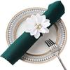 3pcs White Napkin Rings Silk Flower Napkin Buckles Vintage Napkin Holders  Dinner Table Decoration