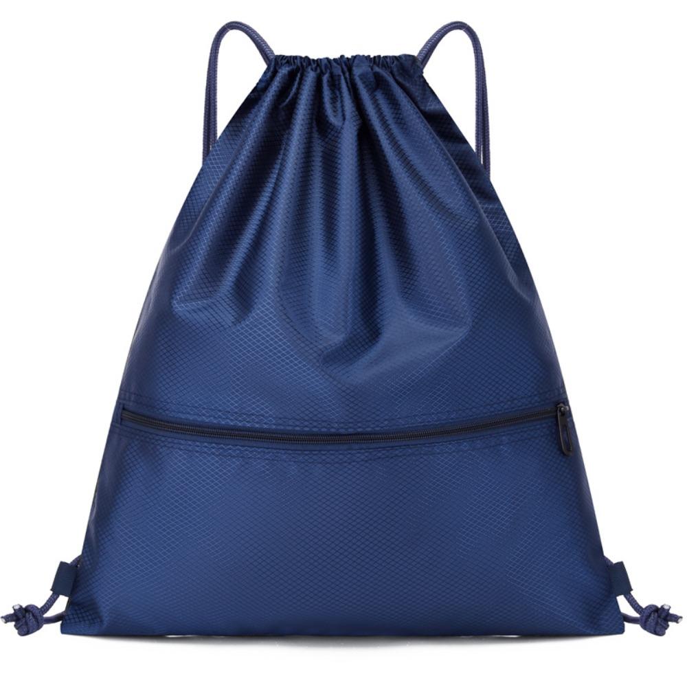 Легкий фитнес-рюкзак водонепроницаемый Оксфордский баскетбольный мешок простой карман на шнурке для отдыха на открытом воздухе