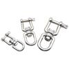 304 Stainless Steel Jaw Swivel Anchor Connector Duty Boat Marine Yacht Swivel Snap Rolling Shackle Hooks Device Swivel Snap
