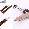 Ремешок для часов, кнопка, скрытая застежка, кожаный браслет, ремешки для наручных часов, сменные аксессуары