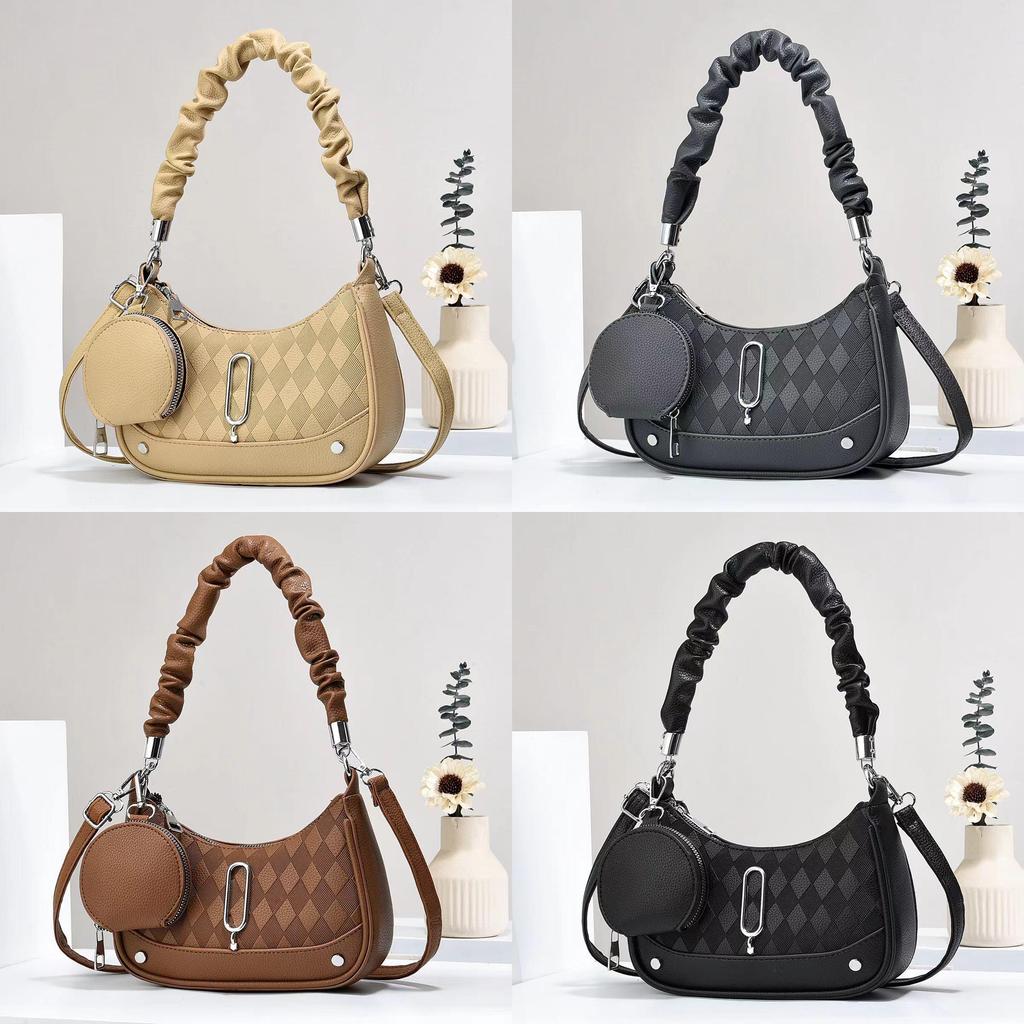 Stylish Black Grey Khaki Green Brown Womens Bag Trendy Minimalist Crossbody Purse For Everyday Use