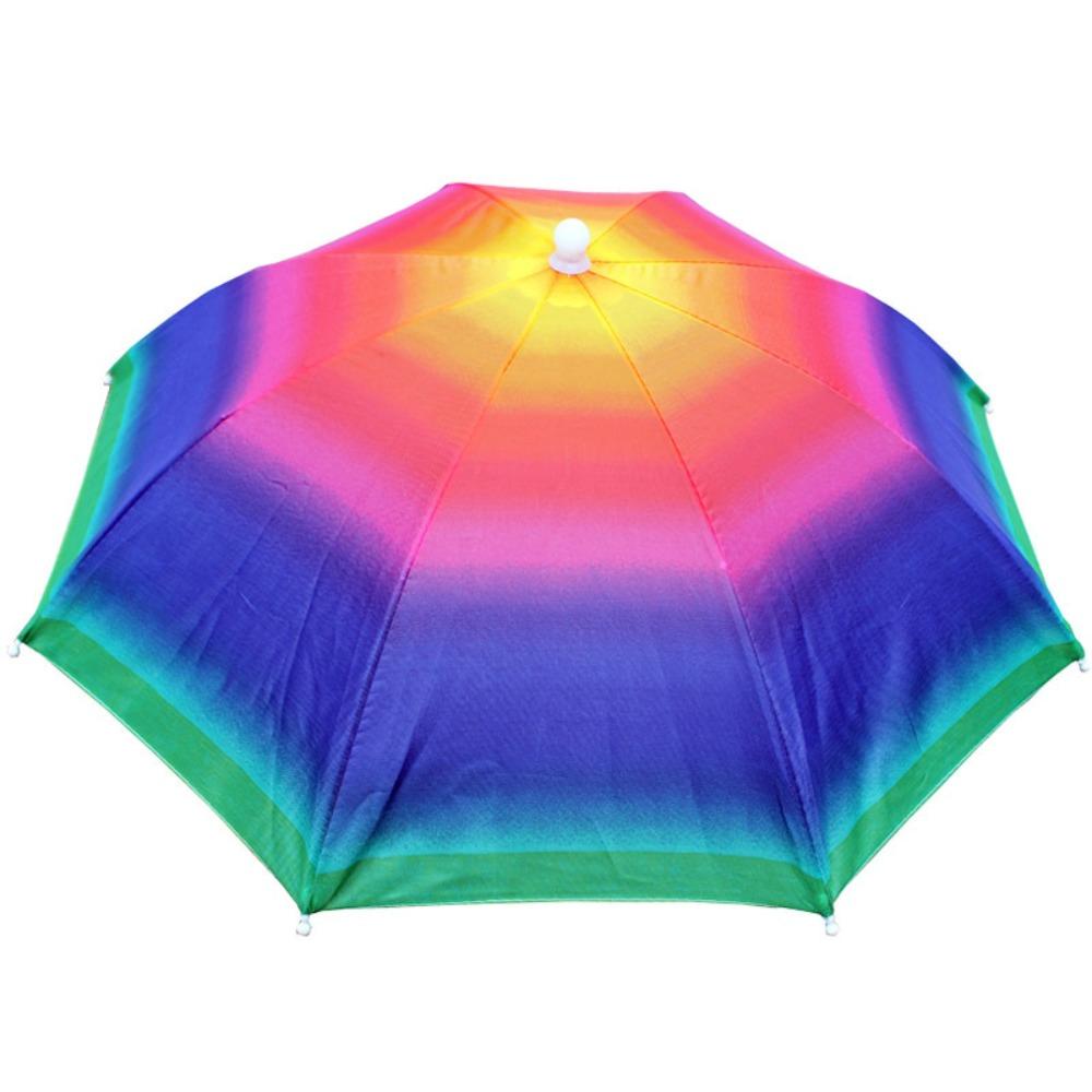 UV Protection Rain Umbrella Hat Foldable Fishing Headwear Cap Beach Umbrella Hat Sun Shade