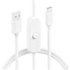 Зарядный кабель USB на Type C с выключателями питания для смартфонов, планшетов, клавиатур, вентиляторов и других гаджетов для домашнего офиса