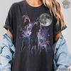 Vintage Three Wirehaired Pointing Griffon Moon. Funny Dog Lover Gift. Cosmic Galaxy Night Sky. 90s Washed Comfort Colors® Graphic T-Shirt