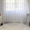 Translucent Tulle Curtains Elegant Window Curtains Silver Stars Sheer Curtains  Home Decoration