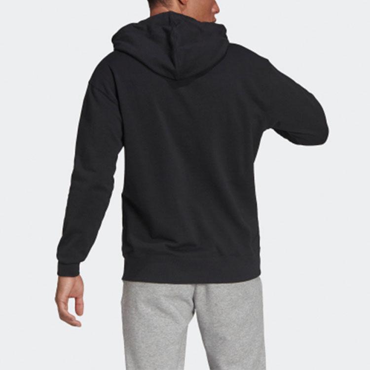 Adidas Мужские однотонные спортивные толстовки с логотипом, черные HE4354