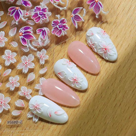 Слайдеры для ногтей с нежной гравировкой, легкие наклейки для ногтей, водные наклейки для ногтей, слайдеры для ногтей с переводом цветов для маникюра