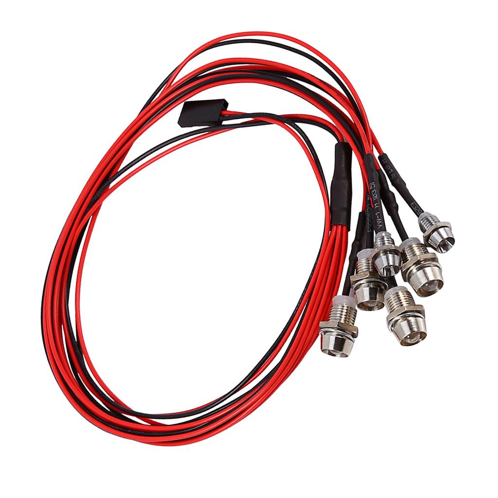 6 светодиодов 3-7 В комплект фар задних фонарей для модели автомобиля грузовика с дистанционным управлением 1/10 диаметр светодиода 5 мм/3 мм