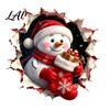 Decorative Stickers for Bathroom Tiles Christmas Toilet Decals 3D Snowman Cover Sticker Waterproof Decals Wall Sticker Holiday Home Lid Tile