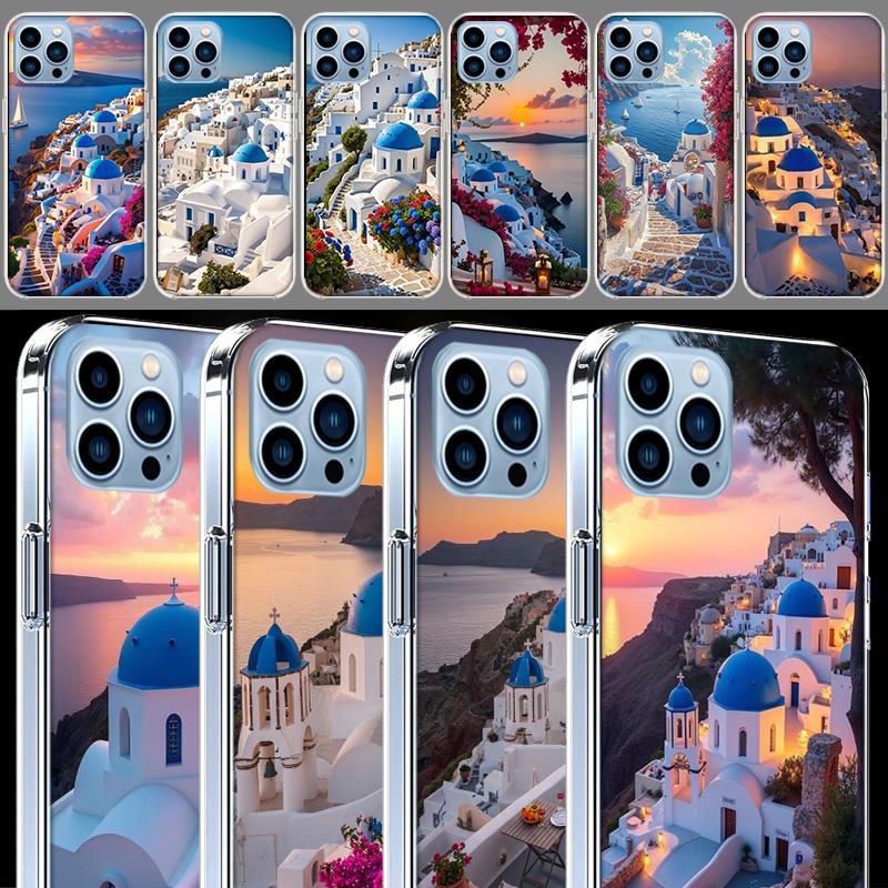 Greece in summer. Santorini Cases Phone Case For Iphone 17E 16E 17 Air 16 Pro Max 15 Pro 14 Plus 11 13 12 Mini Cover Cases Compa