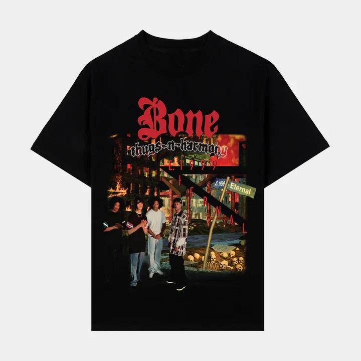 Футболка с логотипом группы Bone Thugs N Harmony, унисекс, хлопок, размеры S-4XL, высококачественная, роскошная, для мужчин и женщин, топ в стиле Y2k