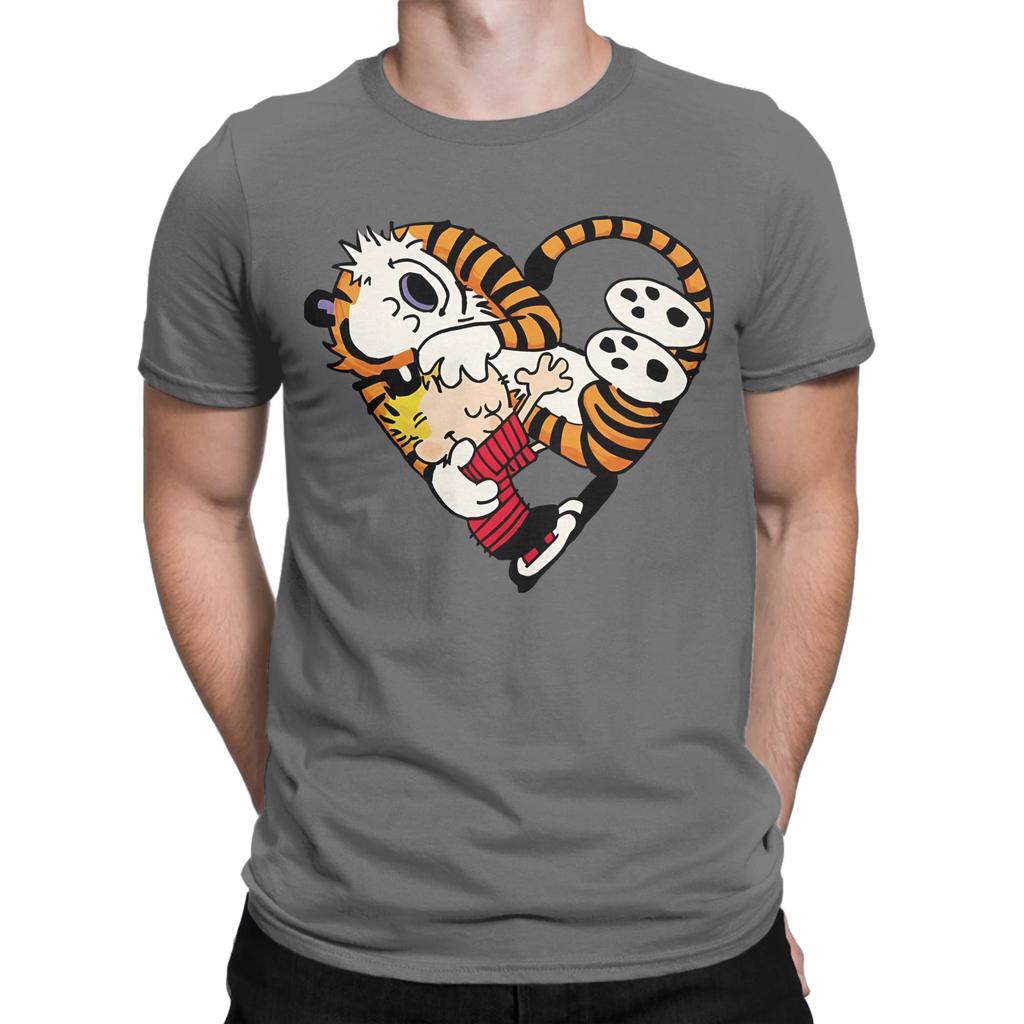 Alvin And Hobbes Heart Novelty 100 Cotton Tshirt Calvin Tees Tops For Unisex