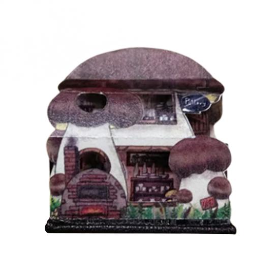 1:Домик из крошечных книг в масштабе 1/12, складное миниатюрное украшение со скрытой диорамой внутри, ручной работы, реалистичный мини-книжный декор для кукольных домиков, декор для книжной полки