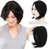 Женские прямые волосы, парики, закрывающие выпадение волос на заколке на макушке, наращивание волос из натурального синтетического волокна