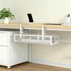 No Drilling Under Desk Wire Management Tray Space Saving Power Strip Cord Holder  Office