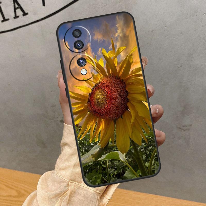 Красивый желтый чехол с подсолнухом для Honor Magic 7 Lite 5 6 8 Pro 200 400 50 70 90 Win RT X8c X8b X9a X9b X9c X9d