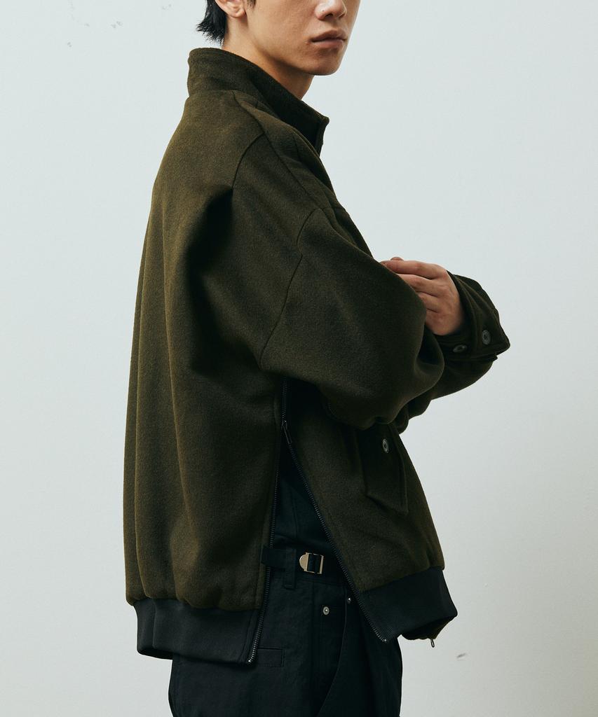 Мужская куртка Harrington из смесовой шерсти Publicfigure_Хаки