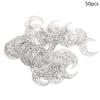 50Pcs/Lot 38X42Mm Gold Color/Silver/Bronze Metal Filigree Moon Slice Charms Base Settings Jewelry Diy Components