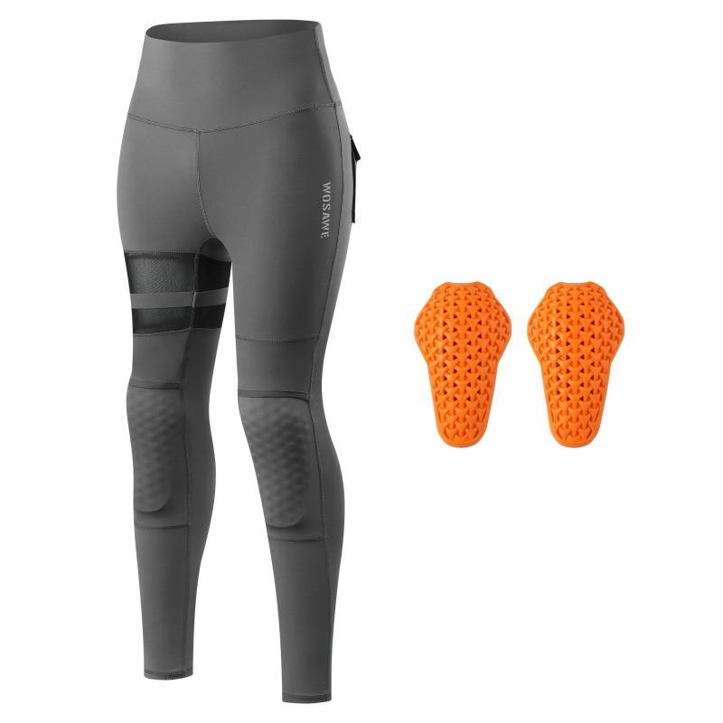 1 Womens Motorcycle Riding Pants With PU Leather Design High-Waisted Slim Fit Biker Style Road Safety Protection