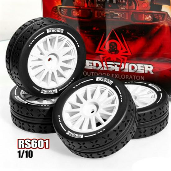 MJX 10303 Drift Traction Tire Set - Black & White, 1/10 Scale