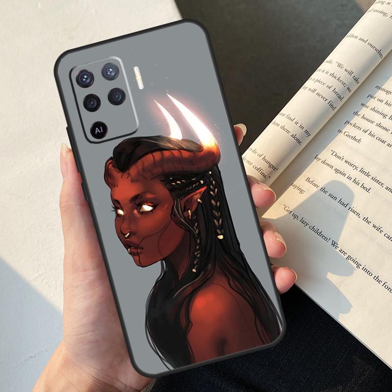 Чехол 'Женщина-дьявол' для Oppo A58 A98 A78 A18 A38 A60 A80 A40 A77 A57 A17 A74 A54 A94 A96 A76 A16 A15 A5 Pro