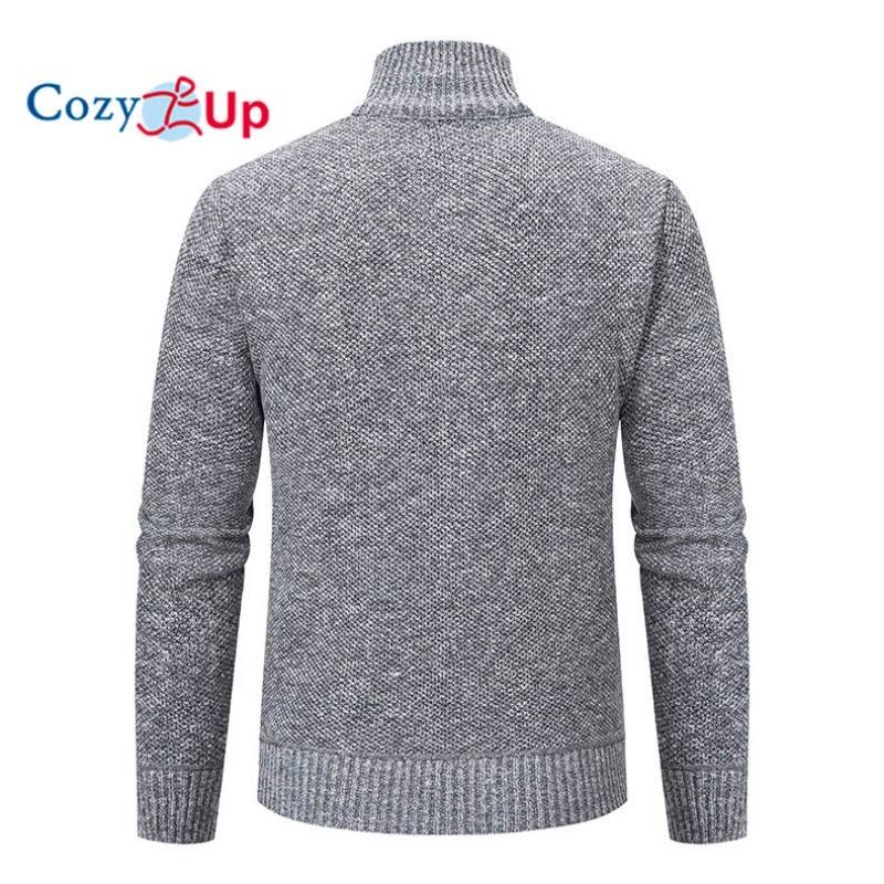 Мужской вязаный кардиган свитер повседневный толстый свитер на молнии для мужчин пальто