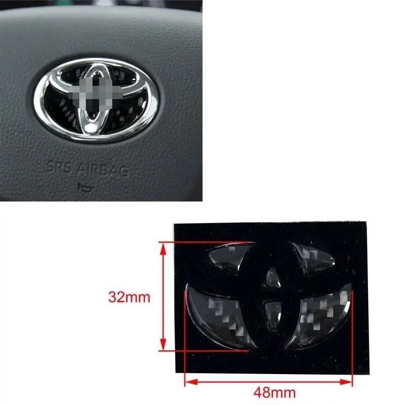 Наклейка-эмблема на руль автомобиля из углеродного волокна Для Toyota RAV4 Hilux Aygo Yaris Ractis Corolla Camry CHR Auris Tacoma
