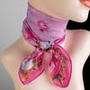 Spring and Summer Versatile Printed Small Square Scarf Soft Chiffon Thin Scarf Women's Neck Protection Decorative Scarf Square Scarf