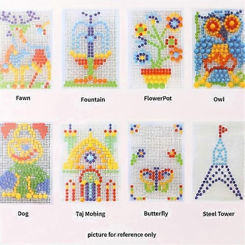 296pcs Jigsaw Puzzle Creative Mushroom Nails Pegboard Educational Building Bricks Diy Peg Puzzle Toys 3d Games Party Gift For Kids