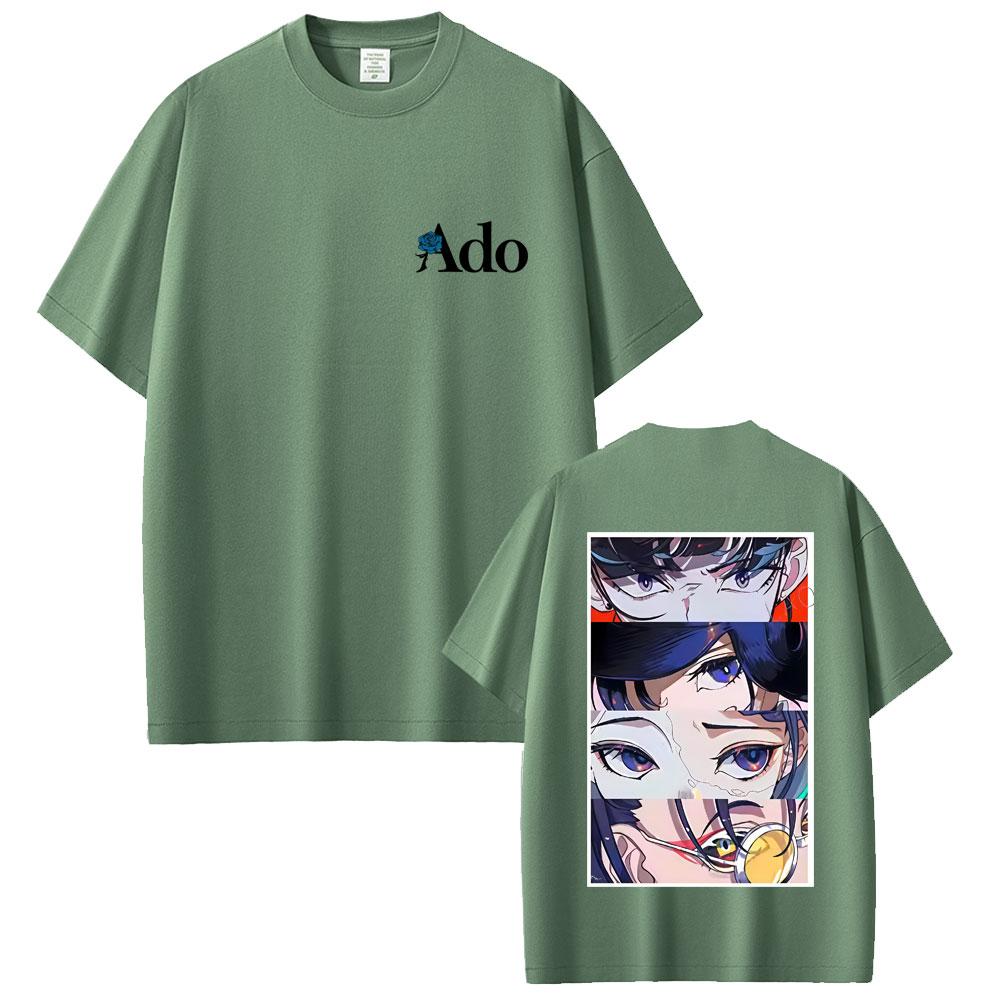 Ado Graphic Tshirt Unisex Women Clothing Fashion Japanese Style Tshirts Unisex Casual Cotton Vintage T Shirts Hip Hop Streetwear