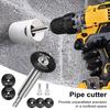 Труборез с 5 сменными пильными полотнами, компактный дизайн, портативный ударный набор для резки труб из ПВХ с шестигранным хвостовиком 1/4 дюйма