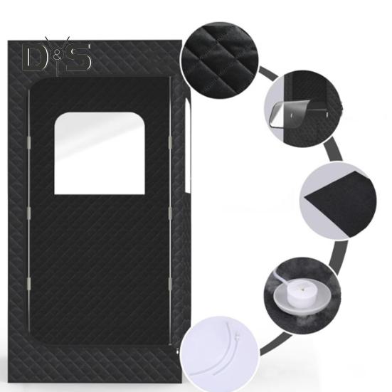 Складная палатка-сауна для помещений с мощным парогенератором, режимом таймера, складная конструкция с двойной молнией, простая сборка, переносная палатка-сауна для домашнего использования