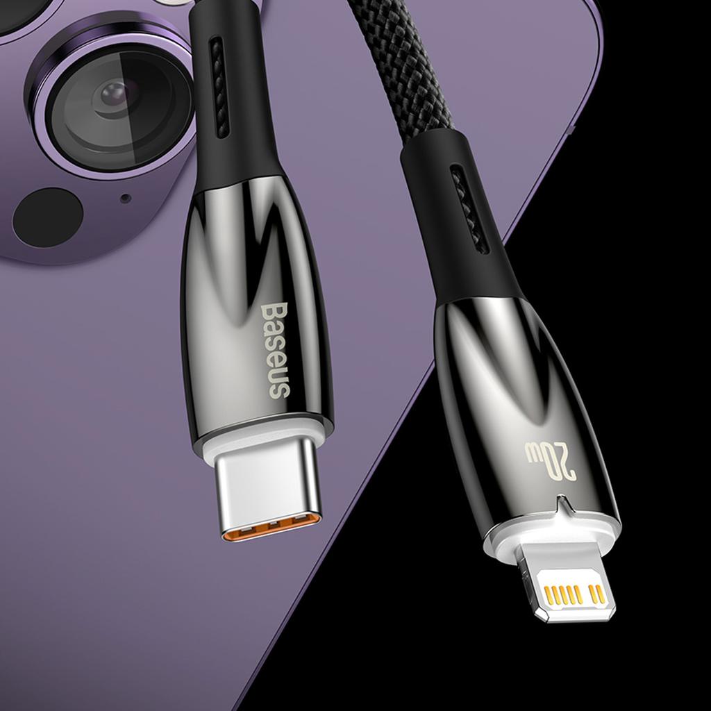 iPhone USB-C - Lightning 480Mb/s PD 20W Fast Charging Cable 2m Black