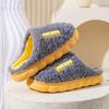 Women Slippers Winter Home Furry Slippers Color Patchwork Cotton Slippers Female Home Slippers Indoor Non-Slip Plush Slipper