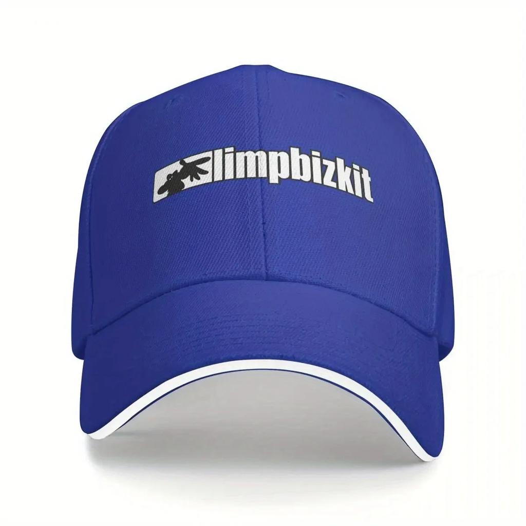 Кепка Snapback Limp Bizkit - Дышащая легкая, черная с белым логотипом и дизайном в виде костей рыбы, машинная стирка, для улицы