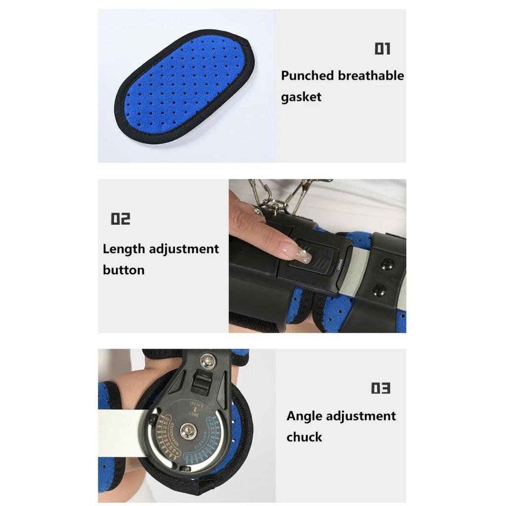 Регулируемый легкий и дышащий шарнирный ROM локтевой бандаж для восстановления после травм руки