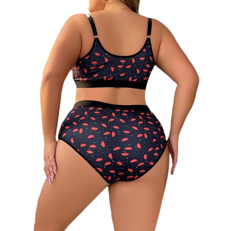 Сексуальный комплект нижнего белья большого размера Пуш-ап Регулируемый комплект бюстгальтера Сексуальное нижнее белье Чистое желание Тонкий Дышащий бюстгальтер