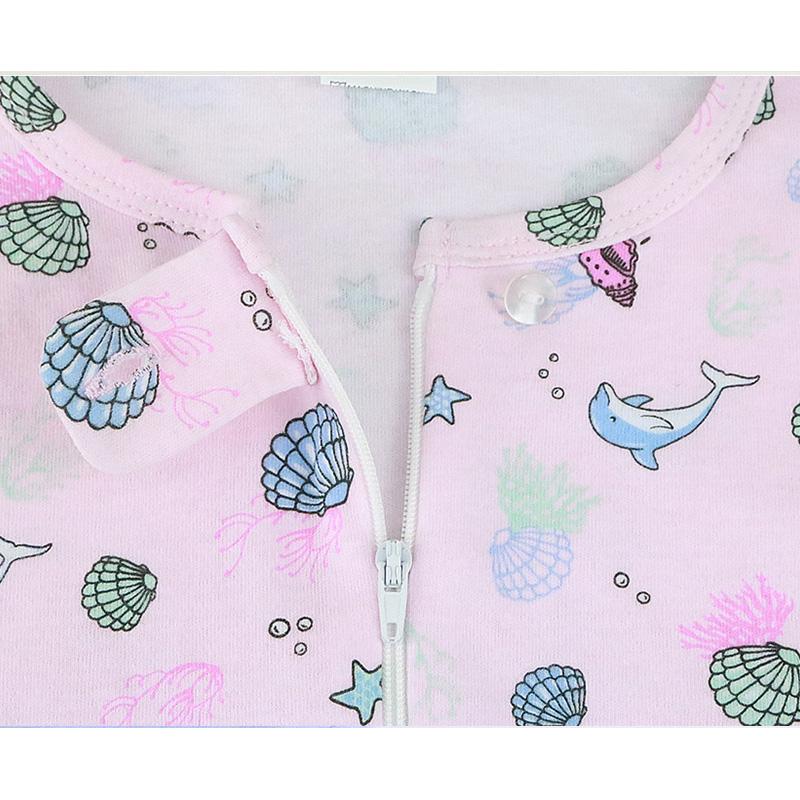 100% Хлопковые комбинезоны с длинным рукавом для мальчиков и девочек, возраст 2-7 лет, с застежкой-молнией и забавными узорами - Идеальная пижама