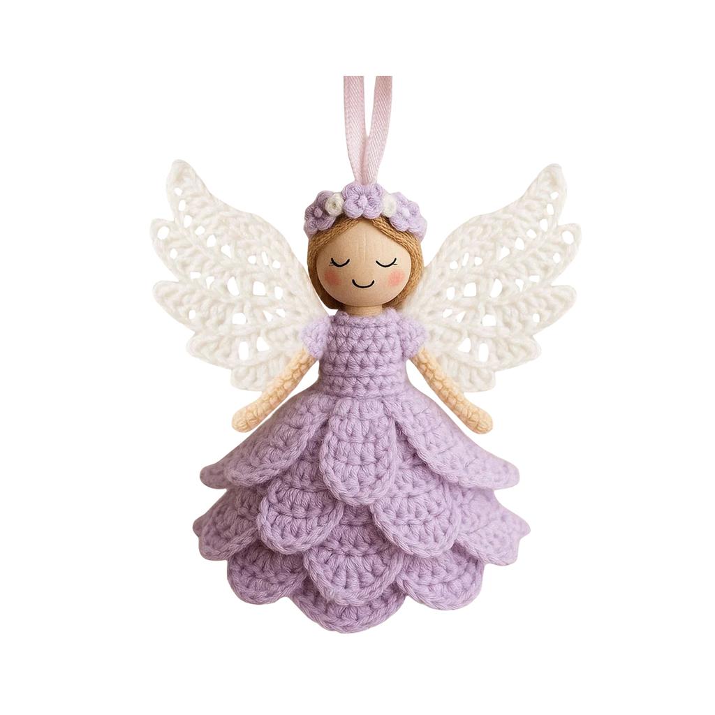 Christmas DIY Crochet Angel Decoration Kit Christmas Tree Cute Knitted Pendant