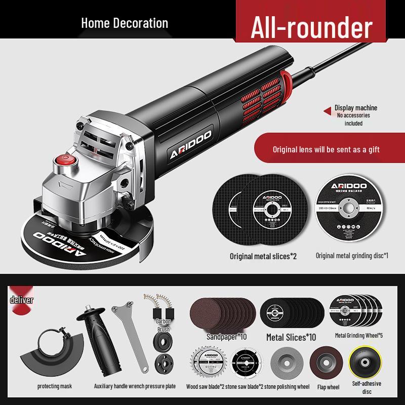 German Multifunctional Angle Grinder: Home & Industrial Use for Grinding, Polishing, and Cutting.