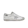 (w) Superstar White Silver Glitter