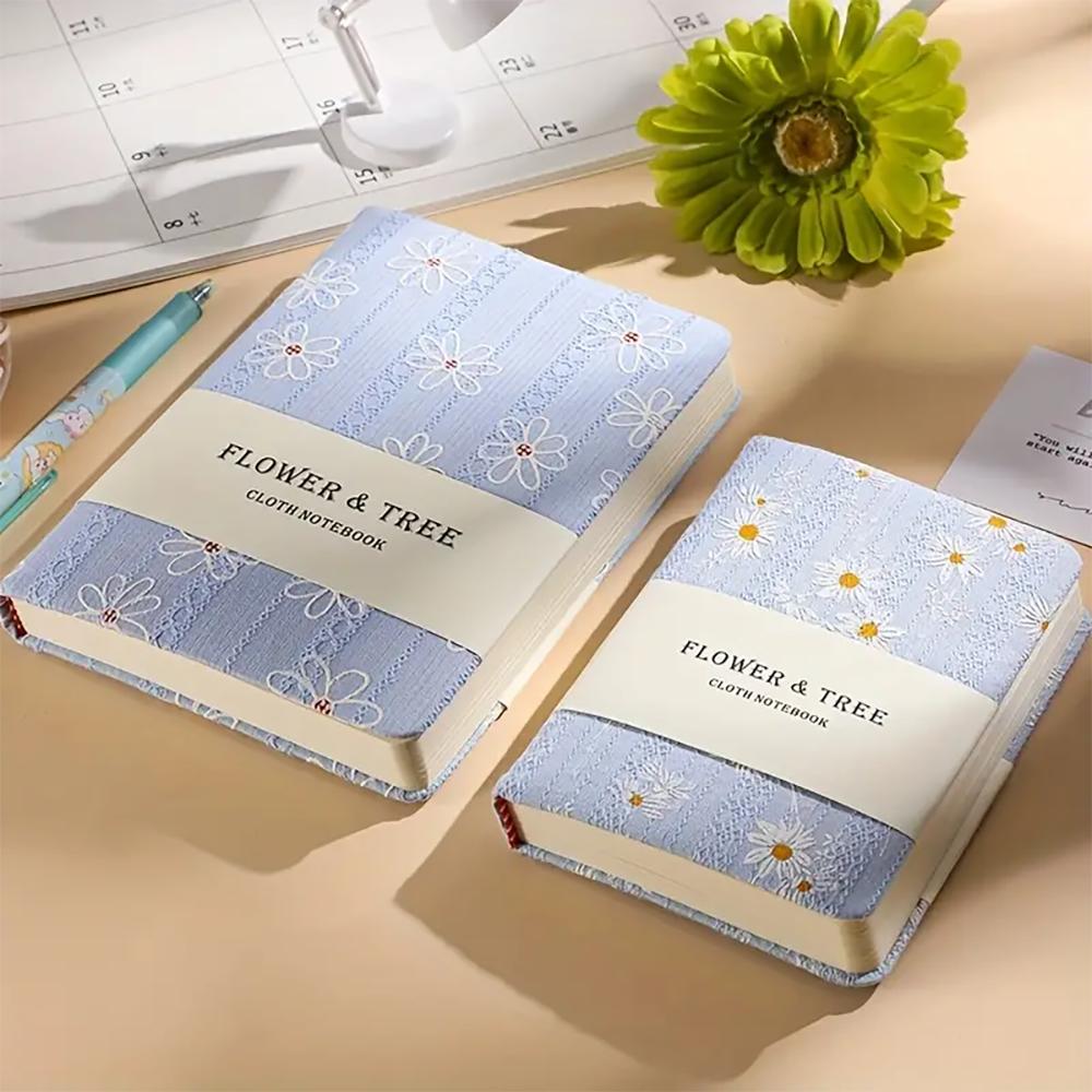 Простой ручной блокнот, красивая, изысканная и милая книга из ткани, маленькая карманная книга, книга из хлопчатобумажной ткани.
