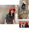 Stylish Korean Cute Youthful Round Dome Summer Sun Protection Breathable Adjustable Cotton Fisherman Hat For Women