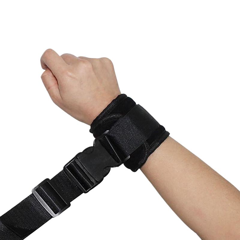 Medical Limbs Restraint Strap Bedridden Elderly Patient Protection Black Durable Wrist Ankle Fixator Tie Down Belt