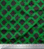 Зеленая японская креп-сатиновая ткань с ромбовидным геометрическим принтом, ткань по метрам, 42 дюйма